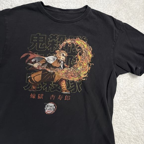 Demon Slayer Tshirt Size Medium Kyojuro Rengoku Kimetsu Mugen Train Anime - Picture 1 of 5